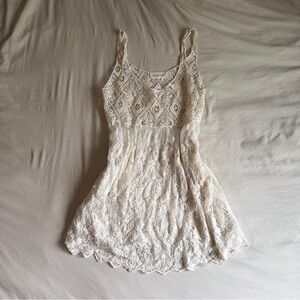 Dreamers Cream Lace Mini Dress